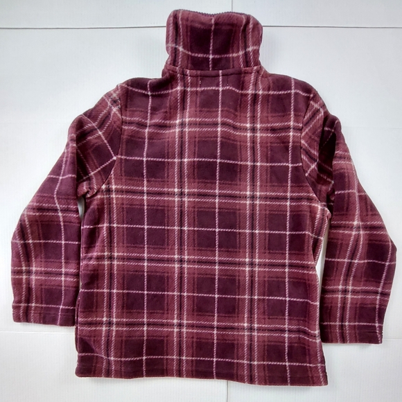 Casual Corner Annex Sweater Fleece Womens Size XLRG Maroon Plaid Zip NWT $29.99 - Picture 2 of 8